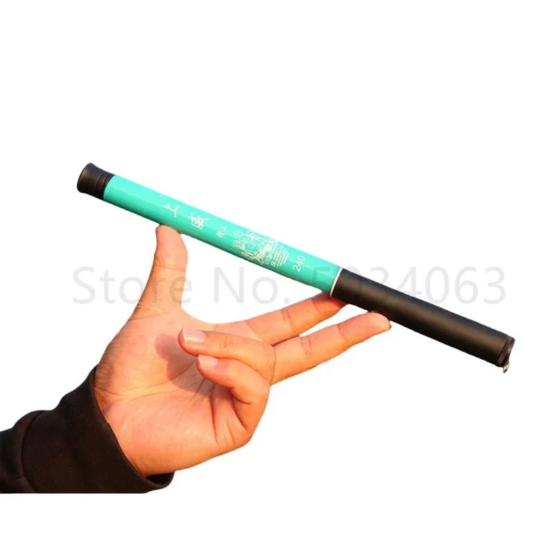 Caña de pescar profesional ultracorta, ligera, giratoria potente, telescópica, Mini carbono - imagen 3