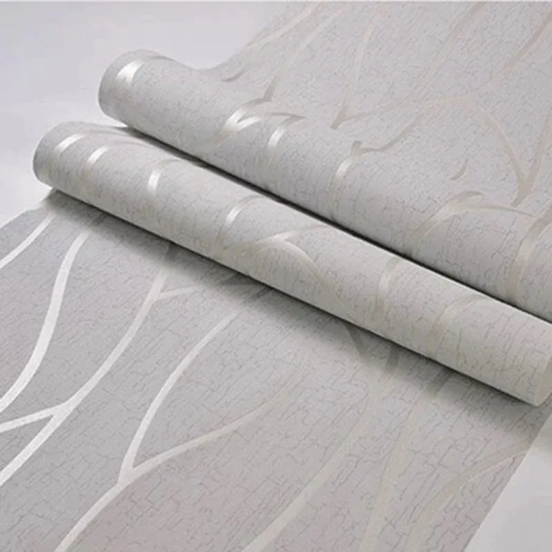 Fondo de TV impermeable y a prueba de humedad para sala de estar, papel tapiz simple moderno europeo, pegatina de pared no tejida a rayas de 53cm