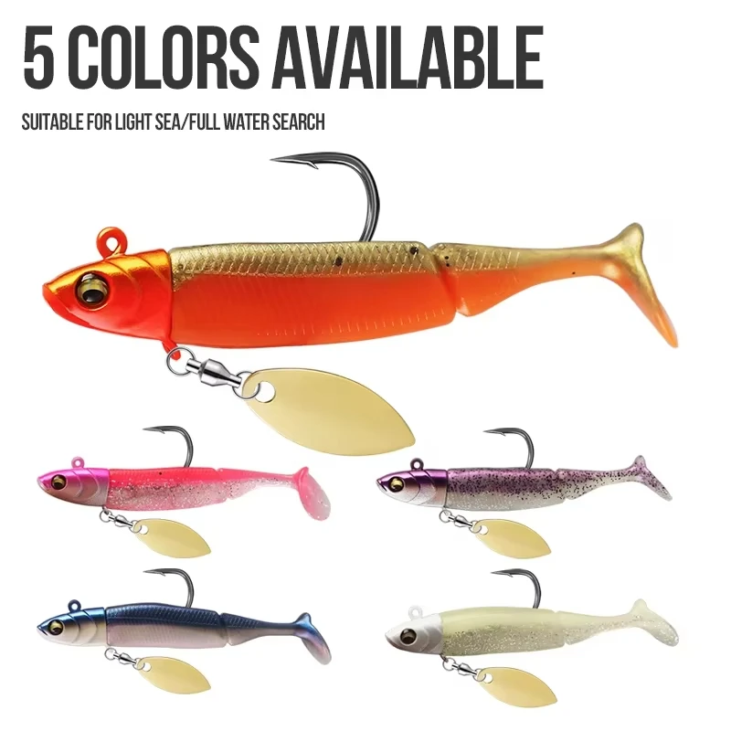 Jig Head 20g con cola T – Señuelo oscilante para lucio, trucha y perca