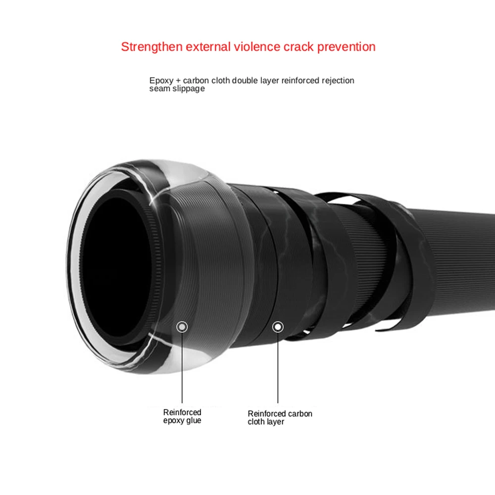 Caña de pescar de carbono para carpa, caña de pescar telescópica ultraligera, giratoria, dura, para agua salada, 4 piezas, 2,1 m/3m/3,6 m/4,5 m/5,4 m - imagen 4