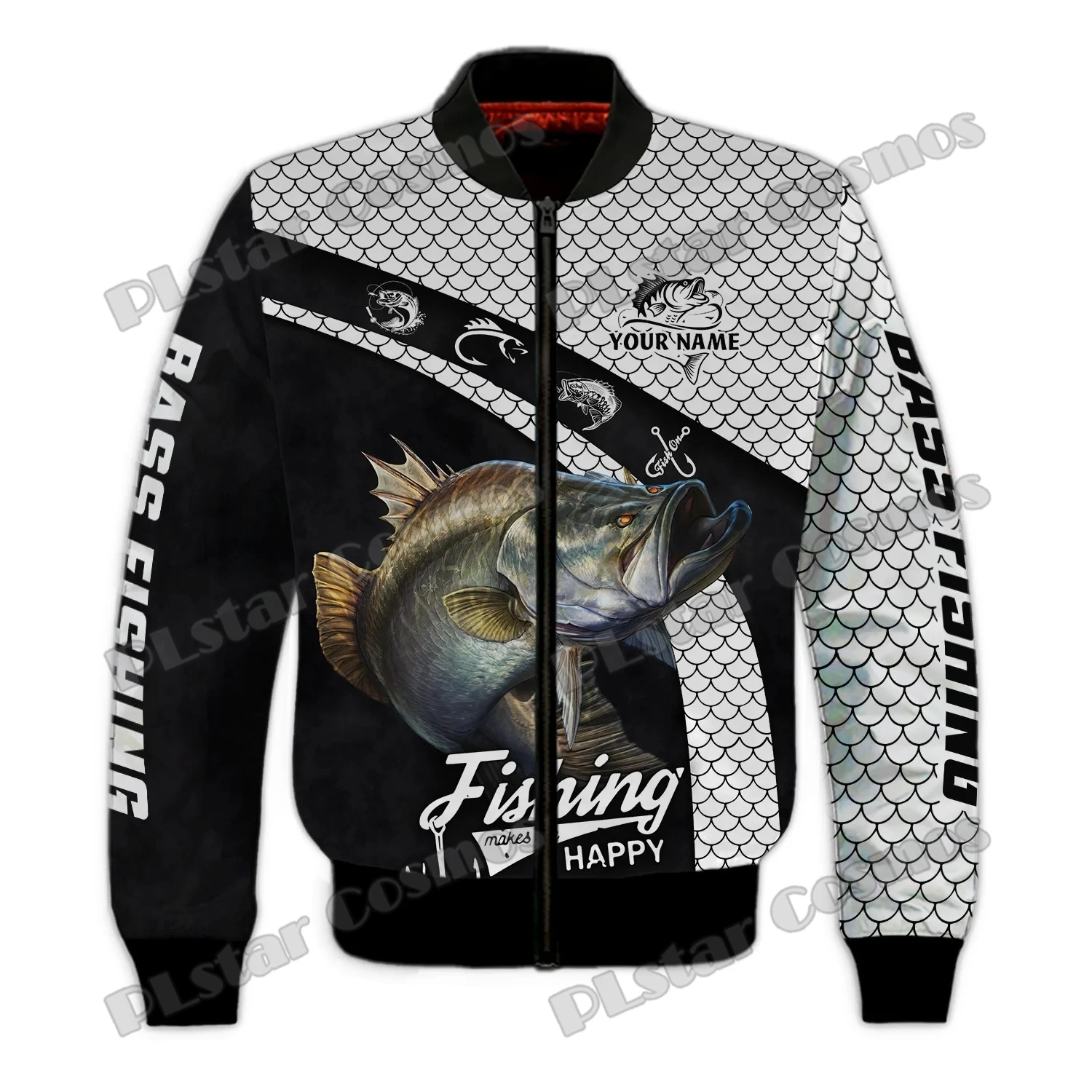 Fish Reaper Marlin pesca 3D impreso moda chaqueta Bomber para hombre Unisex Casual invierno más grueso cálido chaqueta con cremallera FX-16 - imagen 5