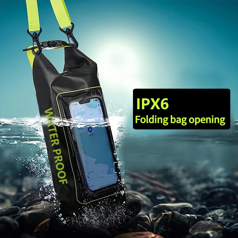 Bolsas cruzadas impermeables para exteriores, bolsa oblicua 2 en 1 para teléfono móvil, PVC, natación, deportes al aire libre, 1 unidad - imagen 3