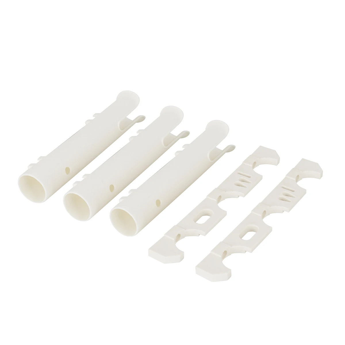 Estante para caña de pescar, soporte para caña de pescar en barco, 3 soportes para caña de pescar, estante de montaje de tubo blanco o negro de plástico marino - imagen 5