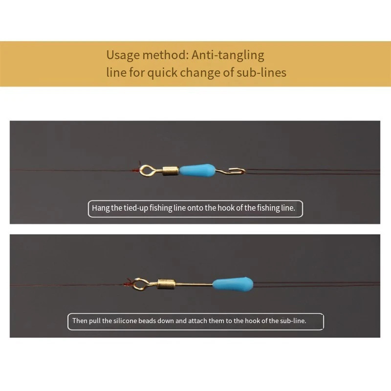 Conector de anzuelo de sublínea de repuesto rápido, 30 Uds., apertura de Clip de sublínea, conector de anillo de ocho caracteres, accesorio de pesca - imagen 3