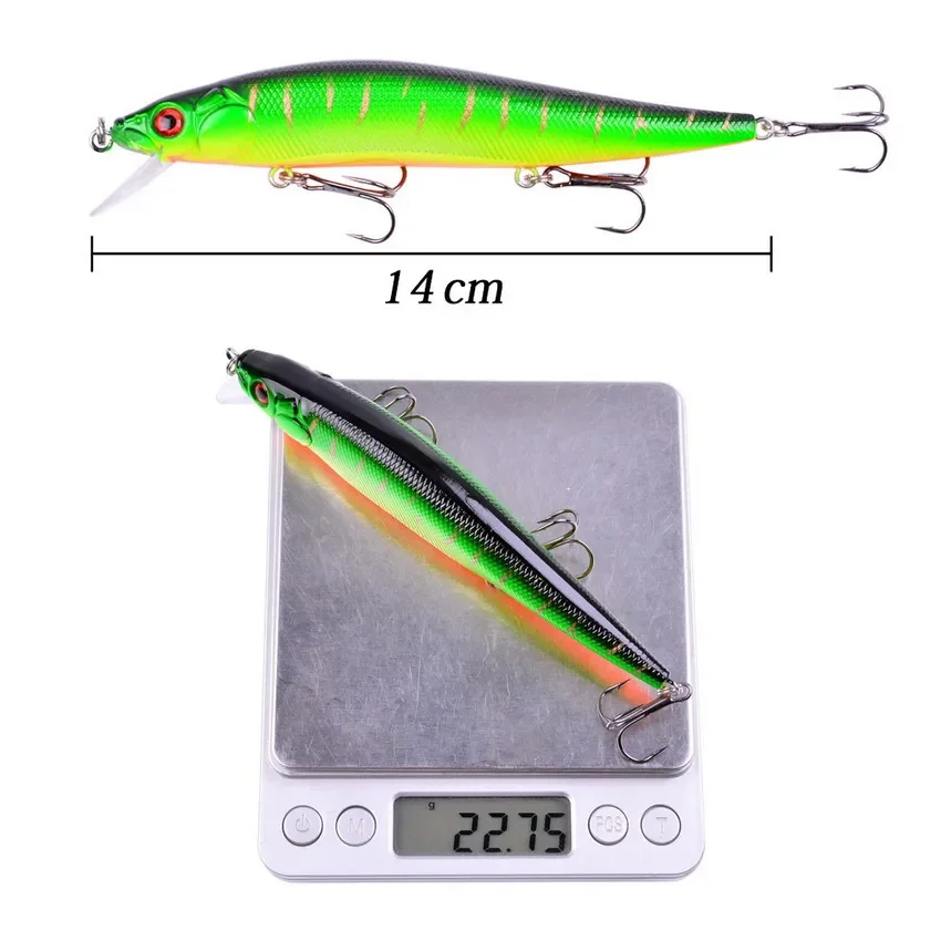 Wobbler Minnow juego de Señuelos de Pesca de Mar, cebo duro, 23g, Crankbait falso, Isca, artificial, 10 unidades - imagen 3