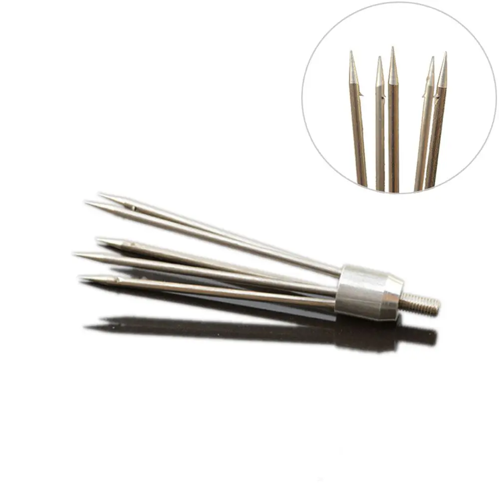 Herramienta púas arpón punta de lanza lanza de pesca 5 puntas acero inoxidable