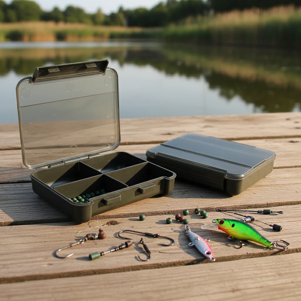 Caja de señuelos de pesca portátil, caja organizadora de rejillas múltiples con tapa para señuelo de pesca, anzuelo flotante, cebo Luya, aparejos de pesca al aire libre - imagen 5