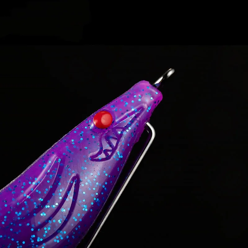 Señuelo de pesca de goma de rana suave, cebos blandos con forma de renacuajo, anzuelo Sigle, 7cm/14g - imagen 4