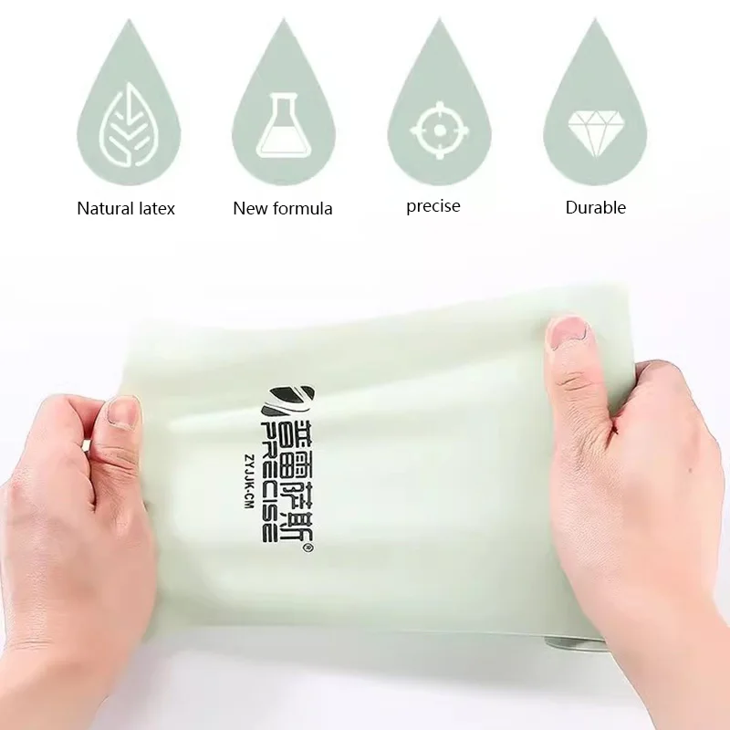 Banda de látex de 2 m/caja, 0,4-0,65mm, cian, goma anticongelante portátil de alta calidad, tirachinas para exteriores, tiro de caza - imagen 4