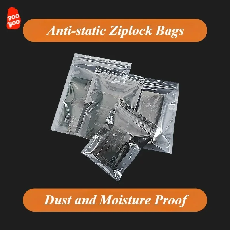 Bolsas Ziplock semitransparentes de 100 piezas, cebos de señuelo CPP y PET, embalaje antiestático, suministros de pesca, electrónica, joyas duras - imagen 2