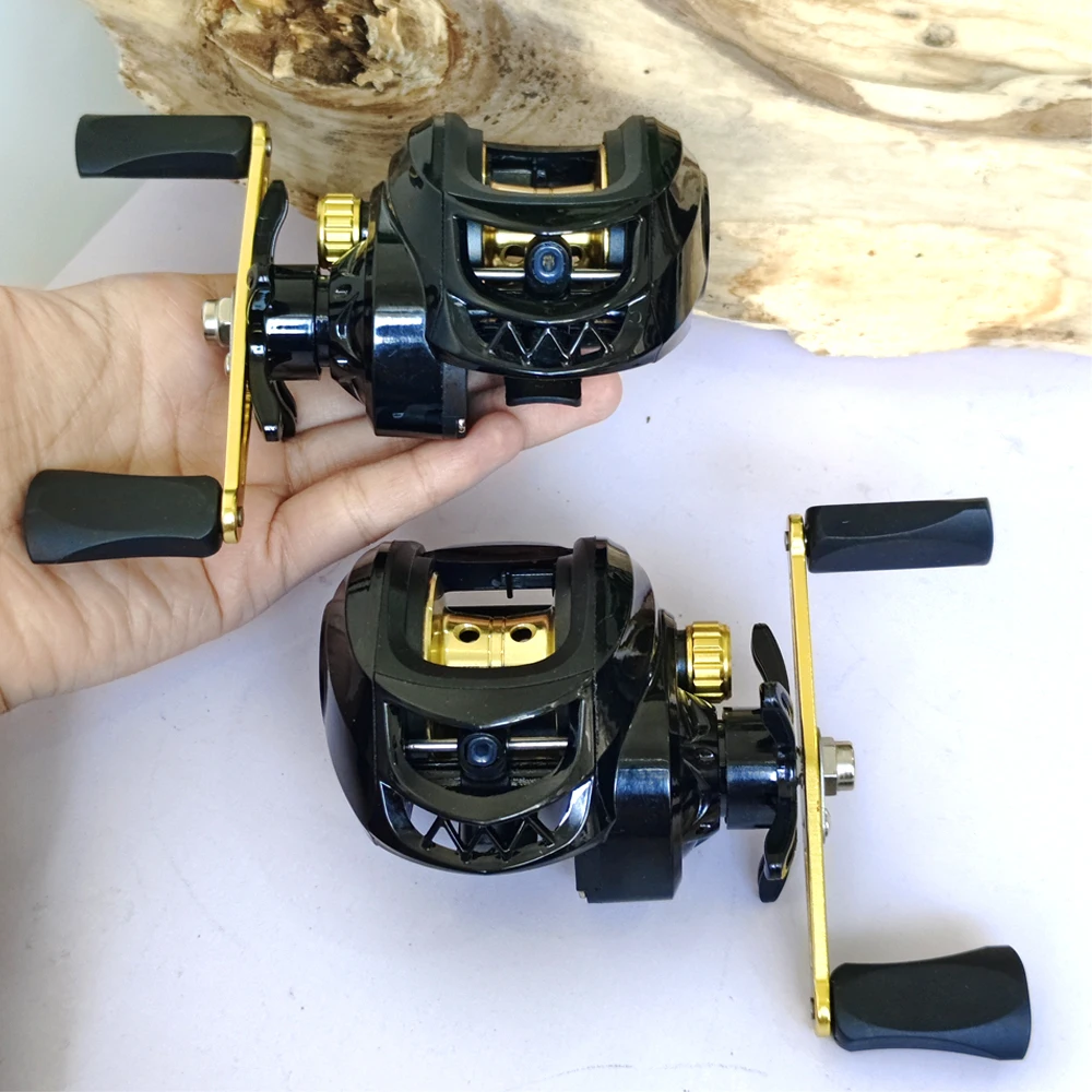 Carretes de pesca de fundición, freno magnético, carrete de aluminio, varilla 18 + 1 BB 7,2: 1, relación de engranaje, señuelo, carrete de pesca, productos, accesorios para Lucio - imagen 5