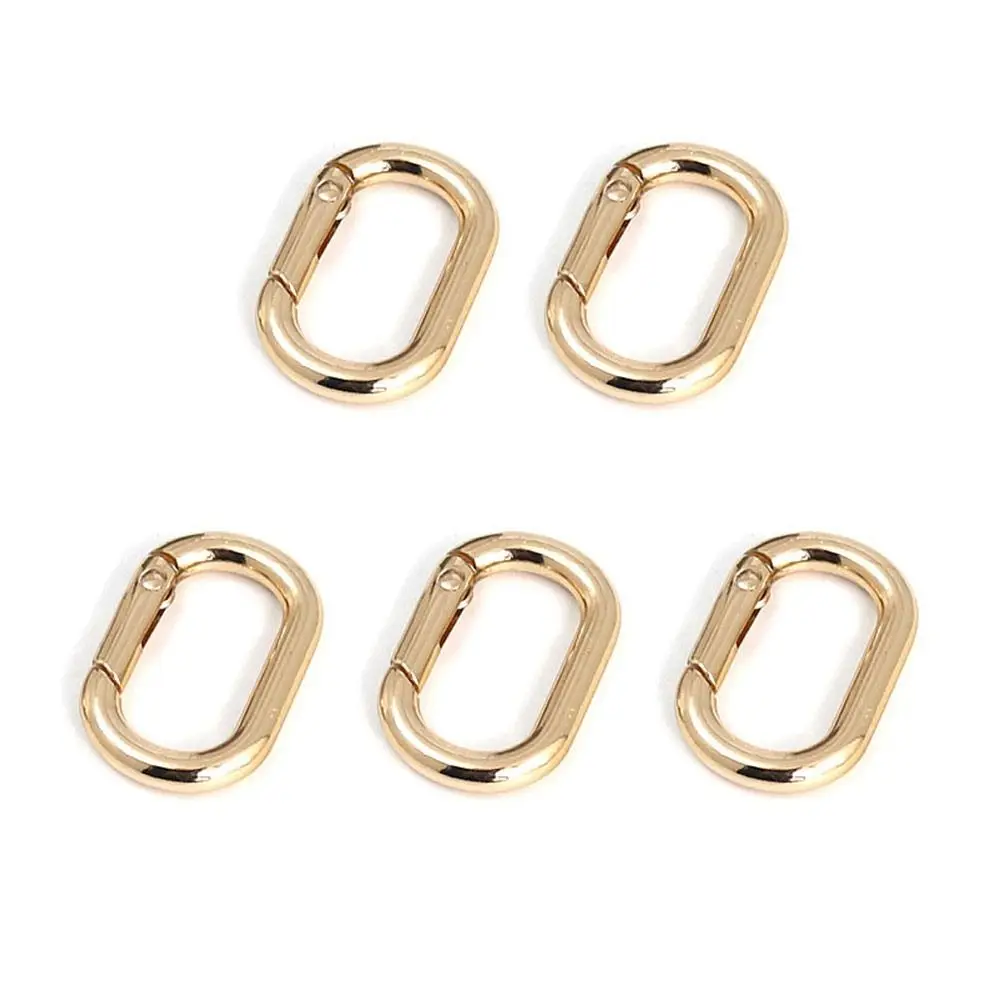 Ganchos de botella a presión chapados en aleación de Zinc para acampar, anillos ovalados de primavera, hebillas de cinturón, Clips de bolsos, mosquetón para exteriores - imagen 5