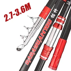 Caña Surf Casting Telescópica 3,60m 30kg – Fibra de Carbono
