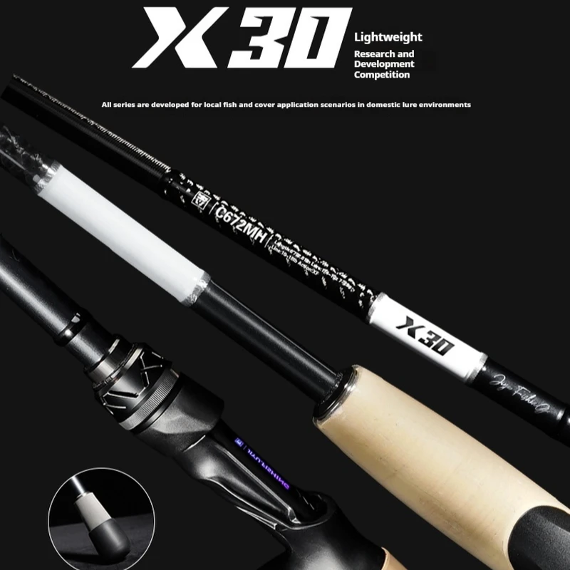 Caña de pescar Jiyu X30 Carbono – Mango pistola lance largo