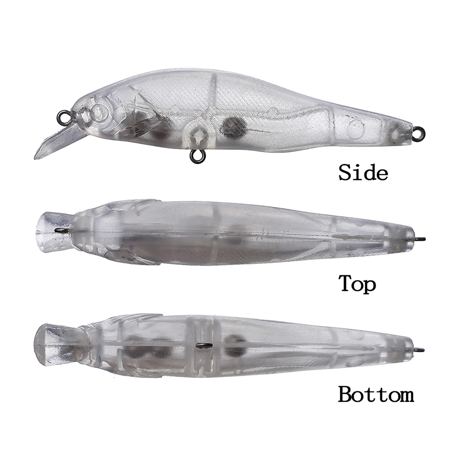 Chan'sHuang 20 piezas cebo en blanco sin pintar 10g/90mm sonajero flotante Minnow DIY hecho a mano señuelo de pesca Artificial aparejos - imagen 3