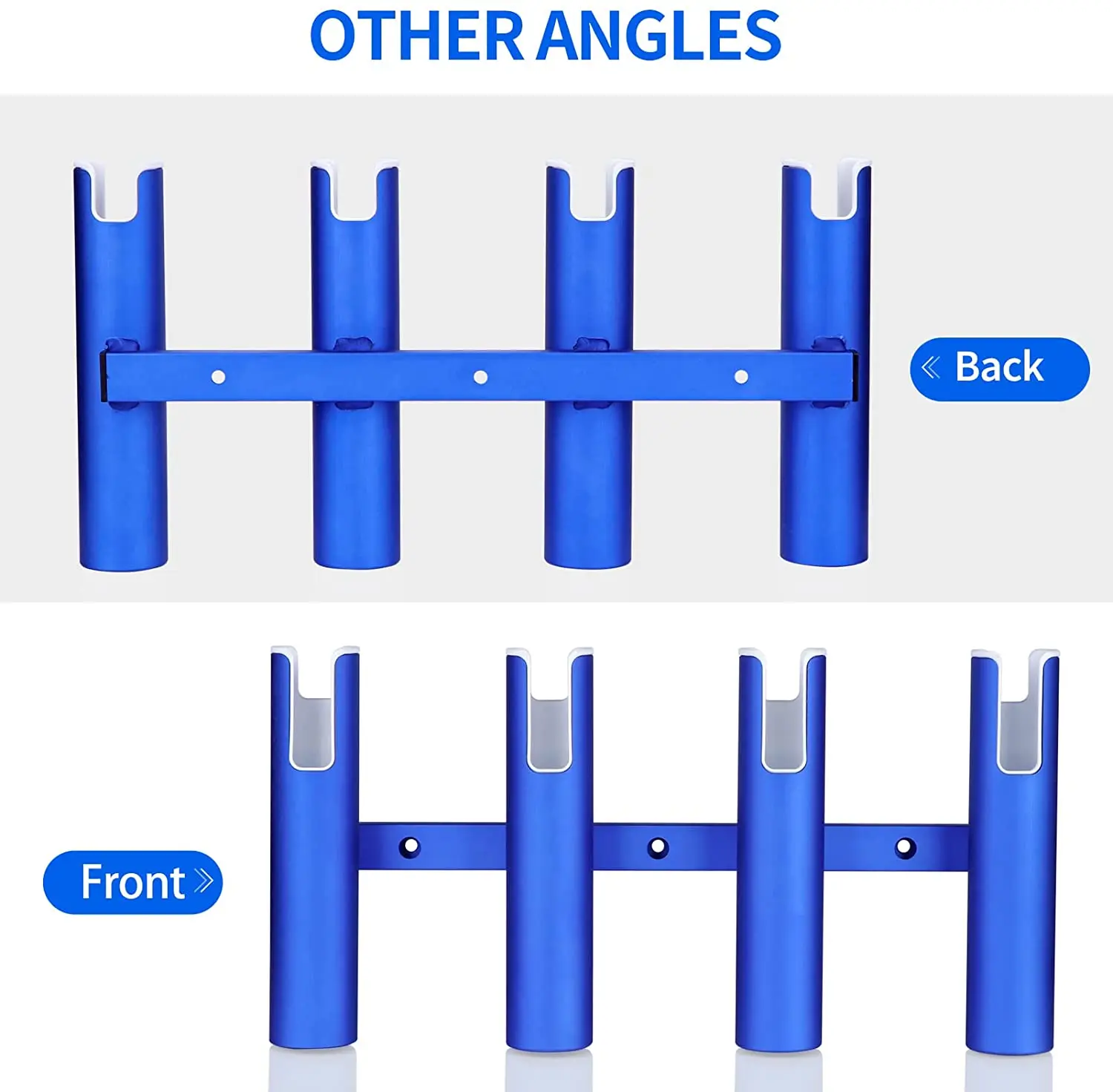 Soporte de aluminio para caña de pescar, soporte para caña, estante para caña montado en la pared para barco marino, yate, autocaravana, RV - imagen 4