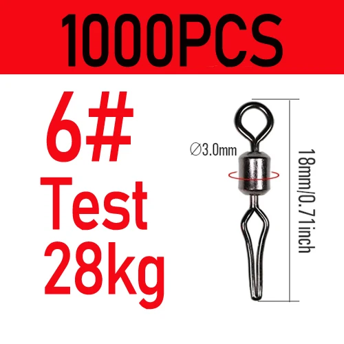 1000pcs size 6