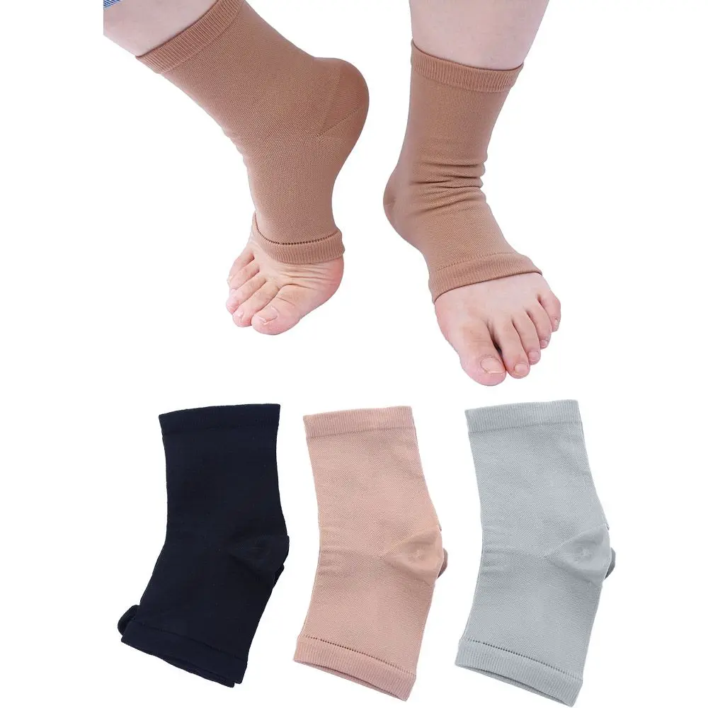 Almohadillas para el talón, mangas de compresión, alivia la hinchazón, calcetines de compresión, calcetines para fascitis Plantar, soporte para el tobillo, calcetines informales ajustados - imagen 3