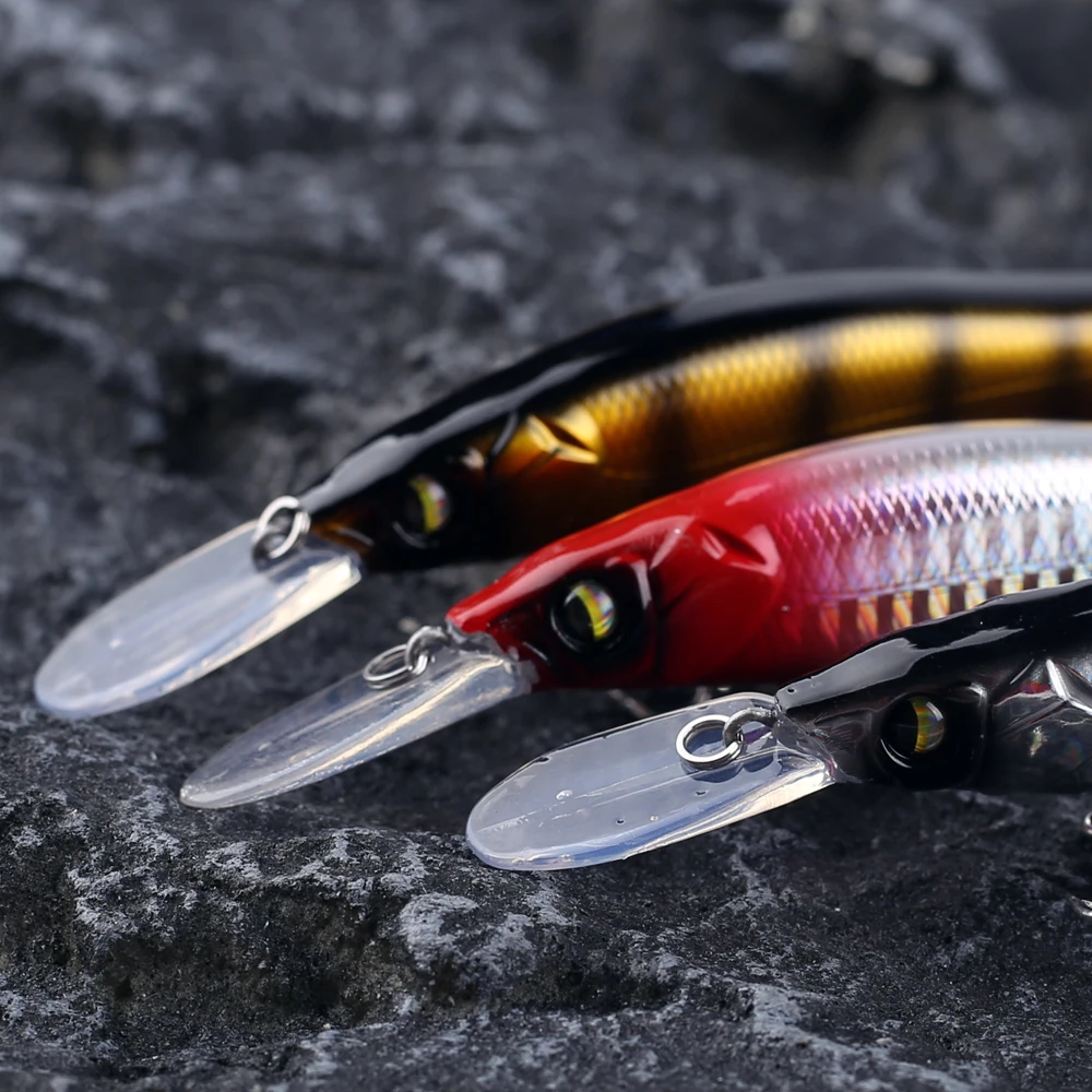 CCLTBA-SEÑUELOS DE PESCA DE pececillos de buceo medio, cebos artificiales duros, Wobble para lubina, trucha, señuelo Jerkbait, aparejos de pesca, 13,5 cm, 14,7g - imagen 4