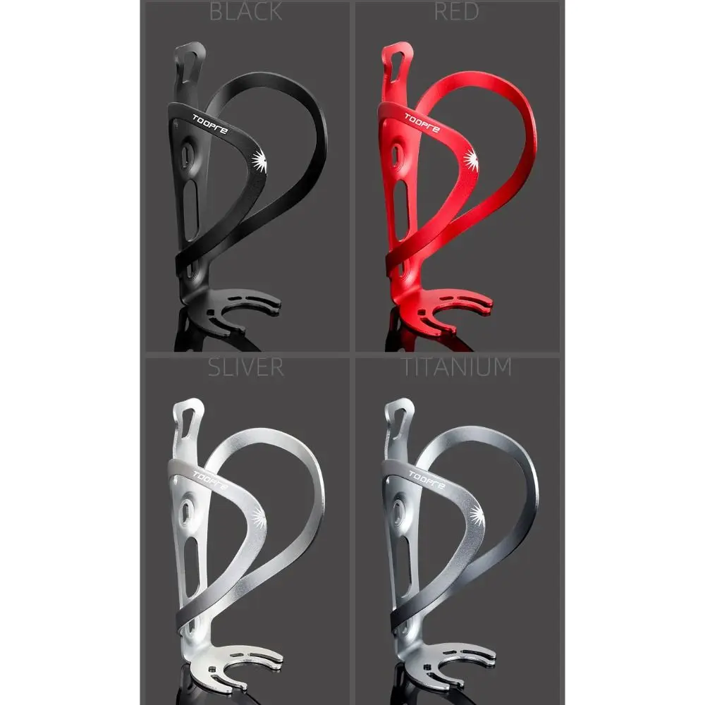 Portabotellas de bicicleta de aleación de aluminio, soporte ultraligero para bebidas y agua, color rojo, negro y plateado - imagen 4