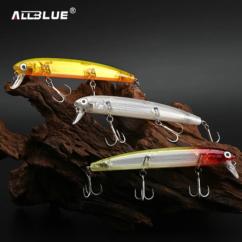 ALLBLUE K-0 Minnow Top Water Wobbler 115mm 13g señuelo de pesca flotante Jerkbaits cebo duro de buceo poco profundo 0-0,3 M aparejos de lubina - imagen 4