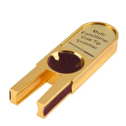 Herramienta de reparación para taco de billar, recortador de puntas en forma de U, moldeador de Dime, quemador de taco de billar, aleación multifuncional, Taco de billar