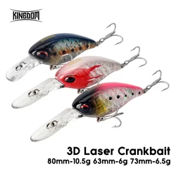 Kingdom Crankbaits Señuelos de Pesca 6g 6,5g 10,5g manivela flotante cebos artificiales Wobblers duros señuelo de pesca de trucha lubina ﻿