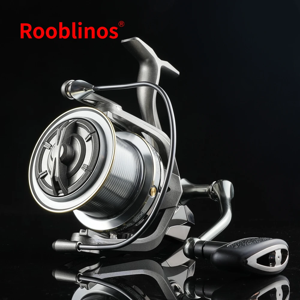 Carrete de pesca grande ROOBLINOS NGK, carrete giratorio de arrastre máximo de 20KG, potente carrete de pesca de carpa de agua dulce y salada - imagen 3