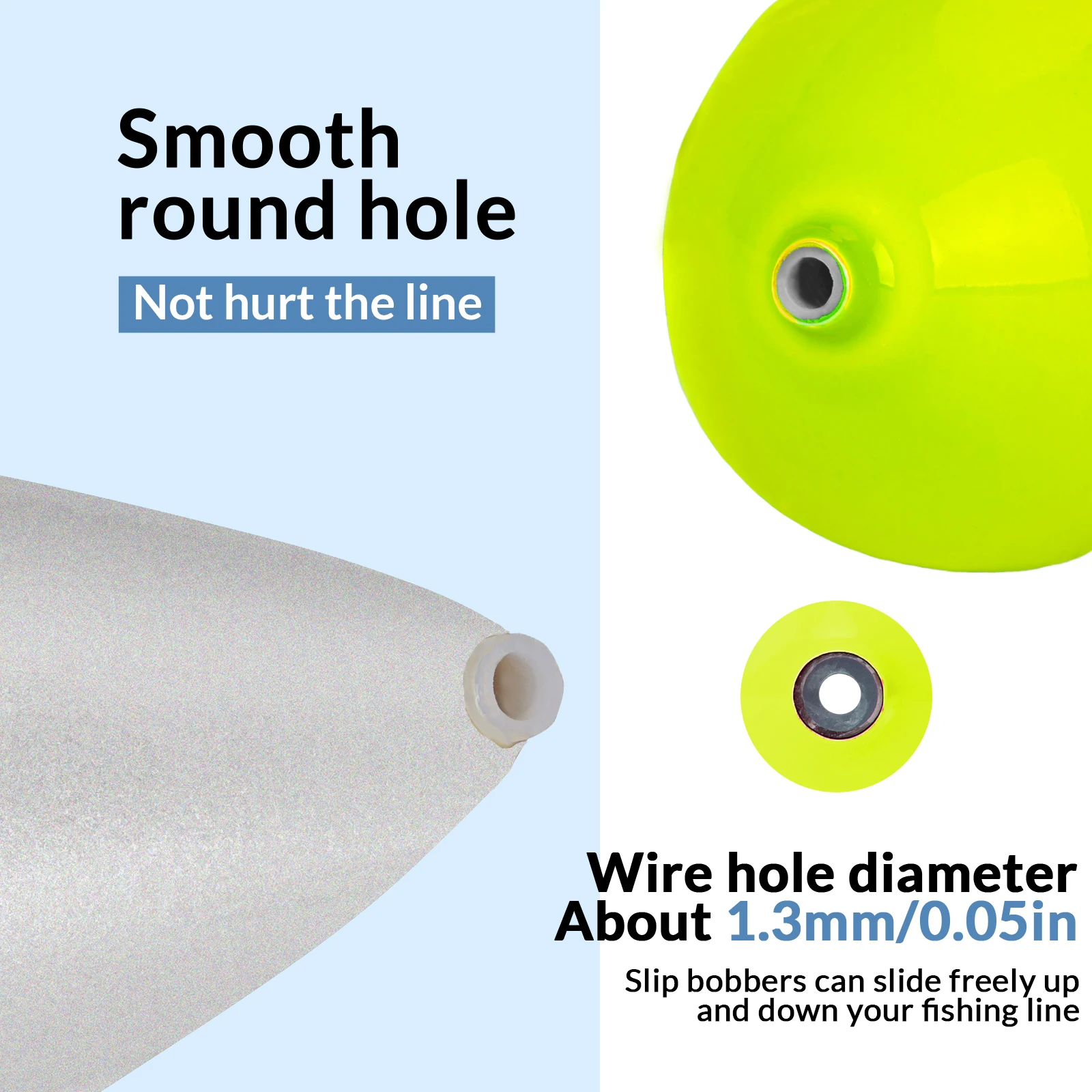 THKFISH 4 Uds 5in flotadores de pesca Bobber antideslizante para Crappie Bass 3in 4in tubo de deriva pesca de madera Bobbers deslizantes boyas pesca de carpa - imagen 5