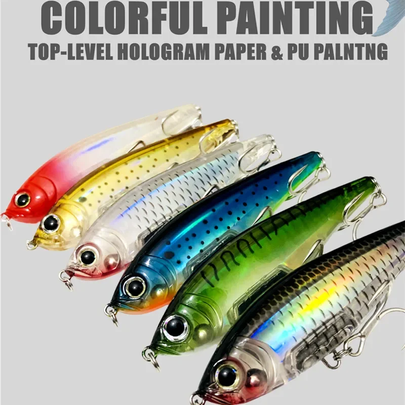 Nuevo 95mm 17g 3D cebo de interruptor cosido Señuelos de hundimiento Pesca de trucha de agua salada Isca lápiz Artificial Pesca Wobblers Carpe pescado - imagen 4