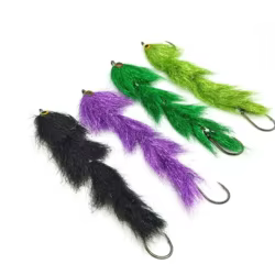 Streamer moscas de pesca con mosca multisección señuelo de pesca con mosca cambiador Finesse Gamefish para trucha Pike Steelhead almizclado agua salada
