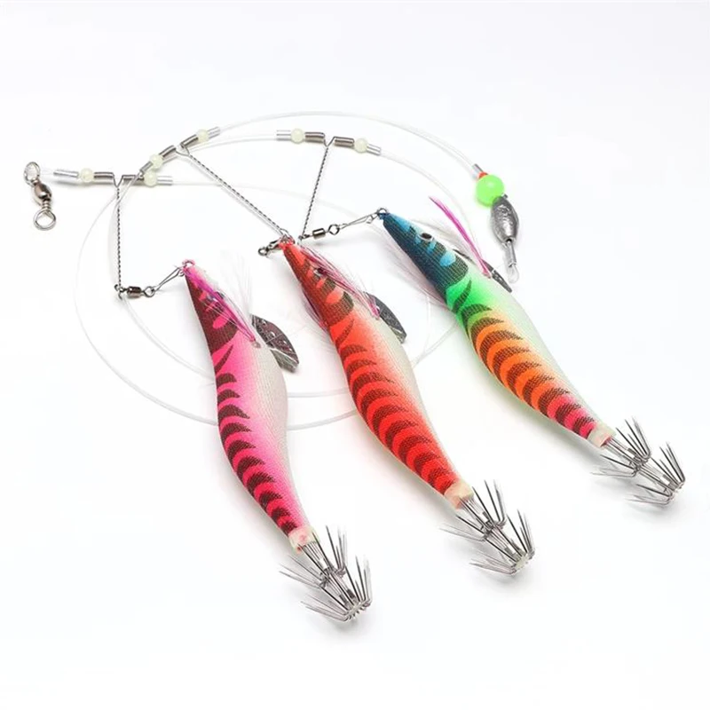 Jig de calamar fosforescente – Señuelo luminoso para pesca nocturna - imagen 3
