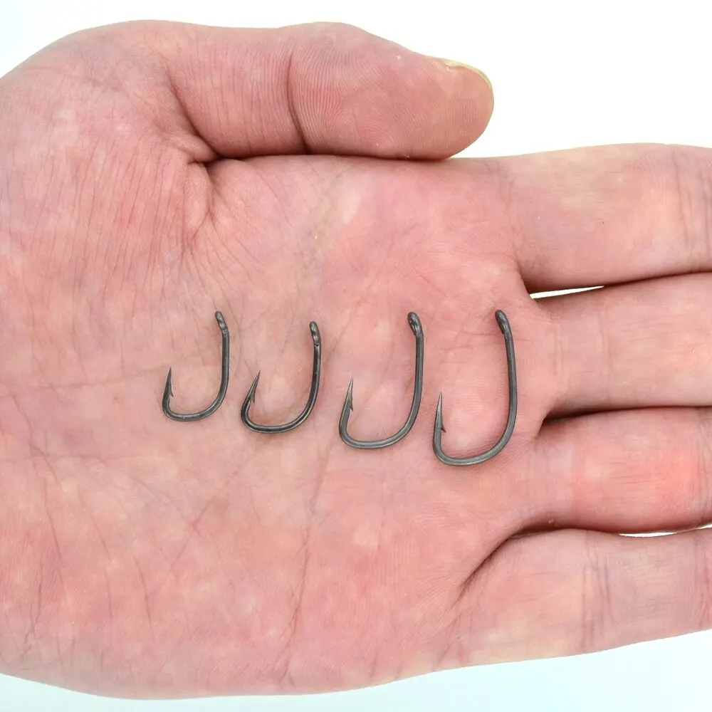Hirisi 15 Uds. Anzuelo de púas de acero rico en carbono recubierto de PTFE con ojo accesorios de pesca de carpa X702 - imagen 3