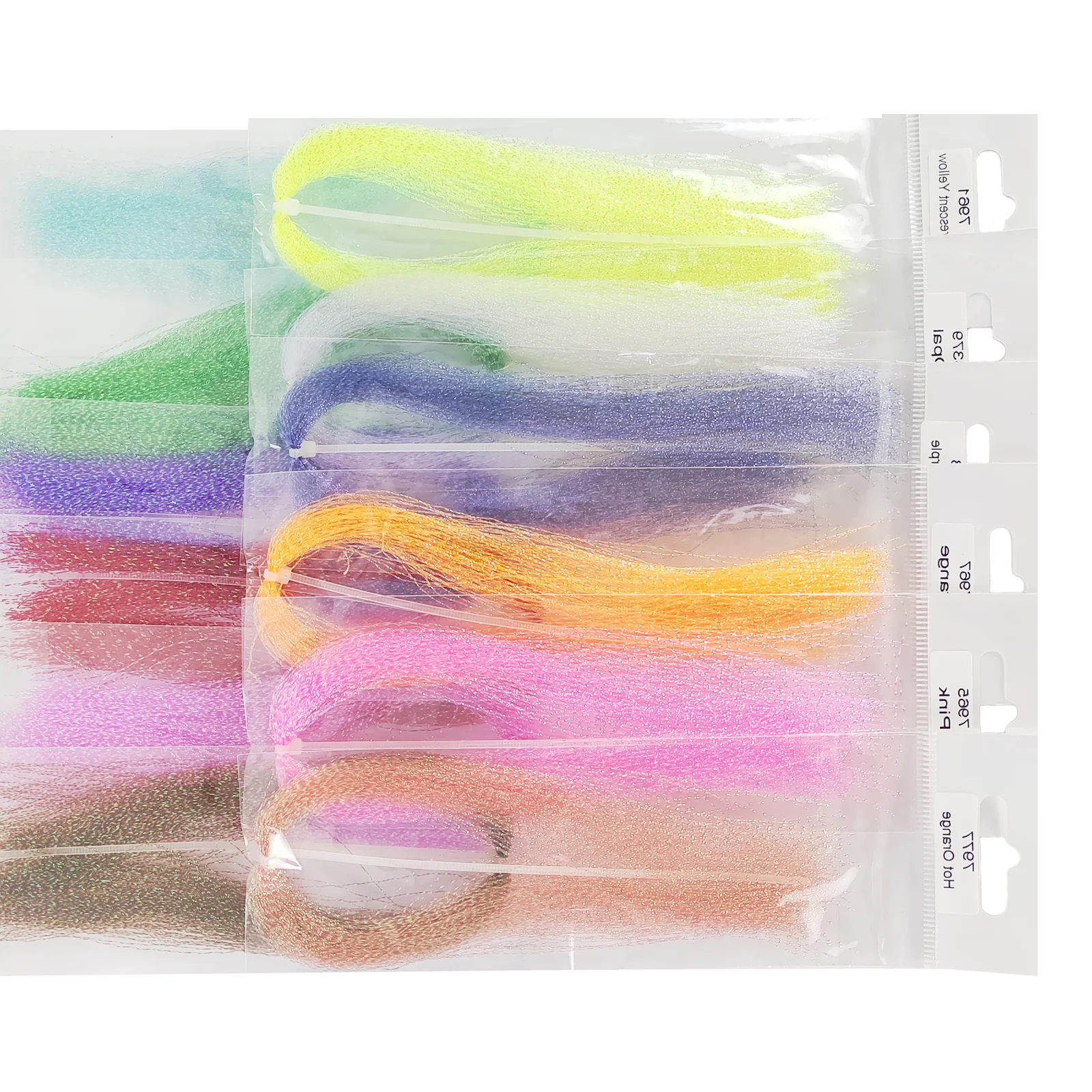 Kit combinado Eupheng Crystal Flash, 12 colores, Material para atar moscas, fabricación de señuelos de pesca - imagen 5