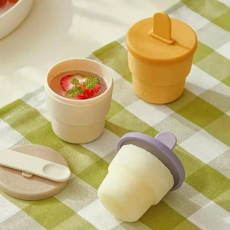 Molde de cubo de hielo de comida hecho a mano, taza de helado artesanal, palito de queso creativo de varios colores, herramientas, accesorios de cocina para el hogar