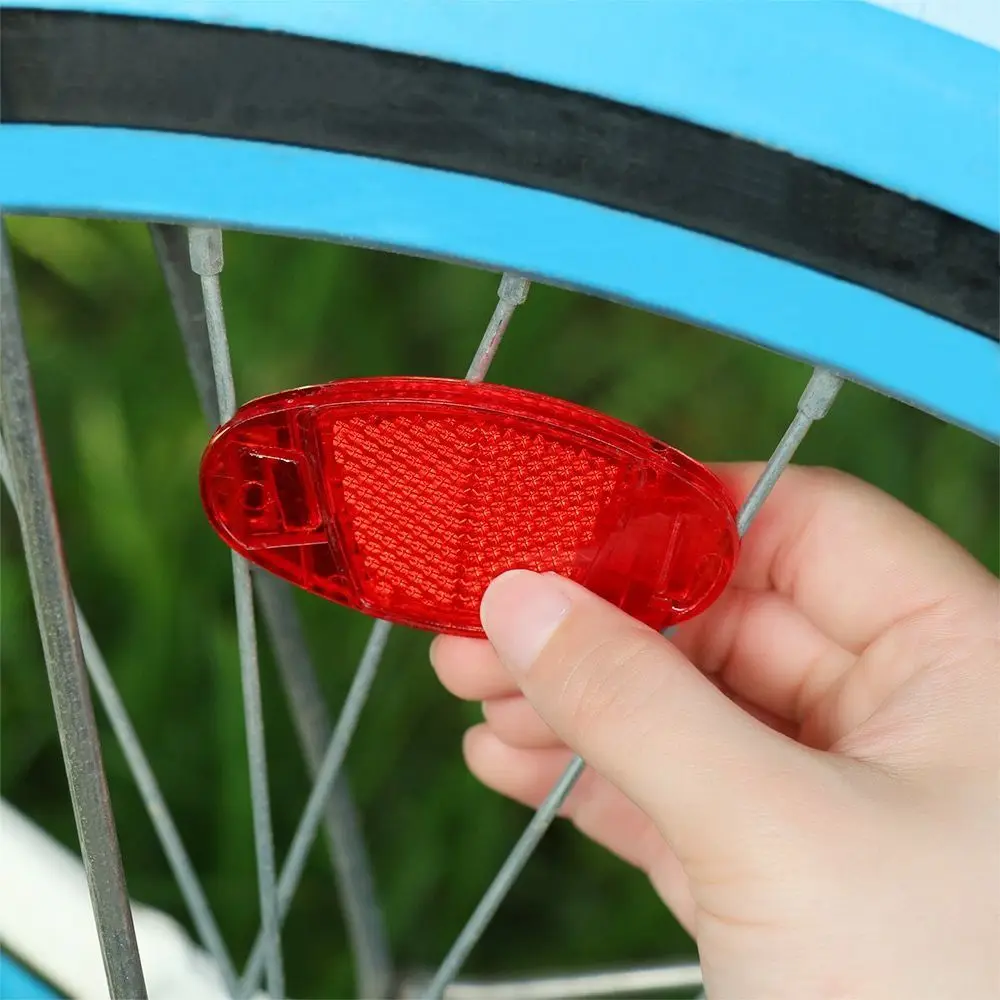 Reflector de radios para bicicleta de 4 piezas, luz de advertencia de seguridad, llanta de rueda, reflectores nocturnos, luces de ciclismo, luz intermitente - imagen 4