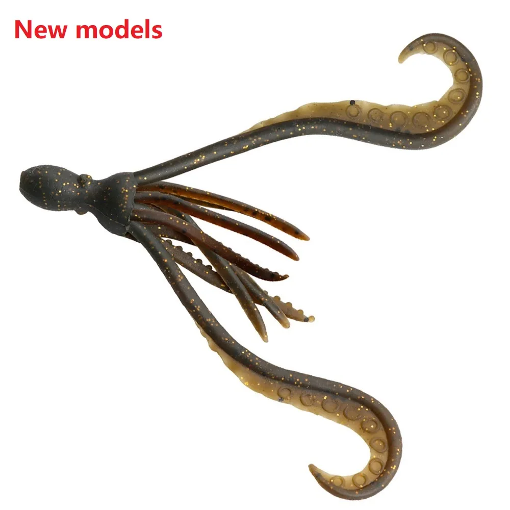 MAGBLUE-señuelo blando de Pesca de silicona, cebo Artificial de 12cm/2,3g, Material TPR, pulpo, calamar, 4 unidades por lote - imagen 4