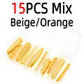 15pcs Beige Orange