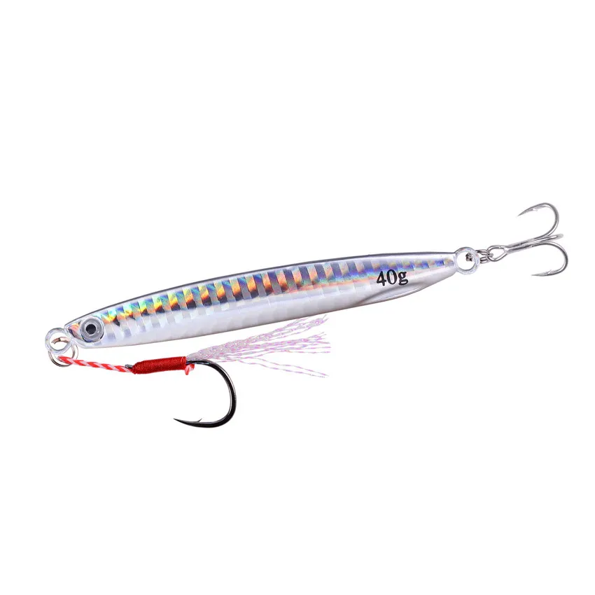 1/2/12 Uds Jig Shore Jigging cuchara fundición arrastre 7G 10G 14G 17G 21G 30G 40G señuelo de lubina cebo Artificial equipo de pesca - imagen 5