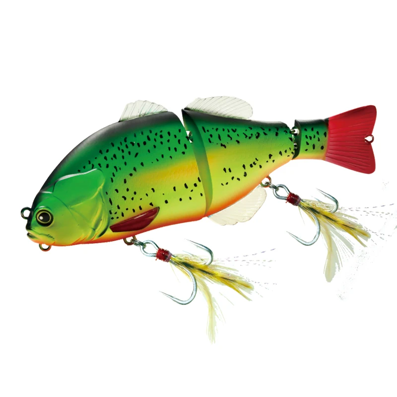 SWOLFY-señuelo de pesca Artificial, cebo articulado realista de 3 segmentos, Wobblers de hundimiento para Lucio, Swimbait, Crankbaits, 16cm, 72g - imagen 4