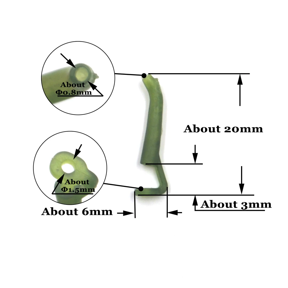 MNFT-accesorios de pesca de carpa de 12 piezas/24 piezas, manga de gancho, aparejo de pelo, alineador suave, posicionador antienredos, aparejos de pesca de carpa - imagen 3