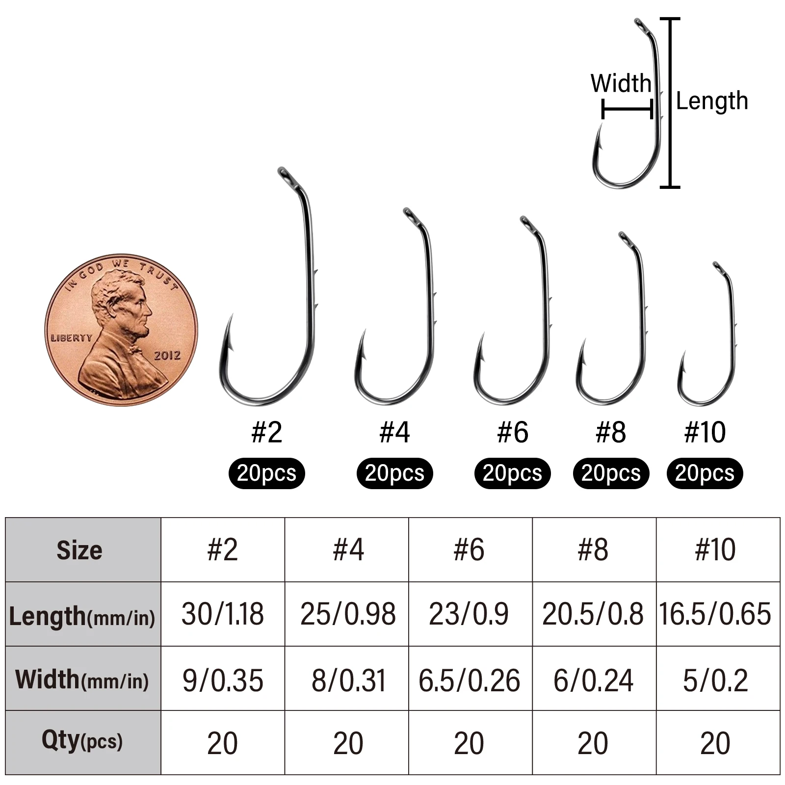 100 Uds Baitholder anzuelo de pesca doble con púas vástago largo anzuelo de cebo vivo gusano abajo ojo Offset para trucha de agua dulce Panfish - imagen 2