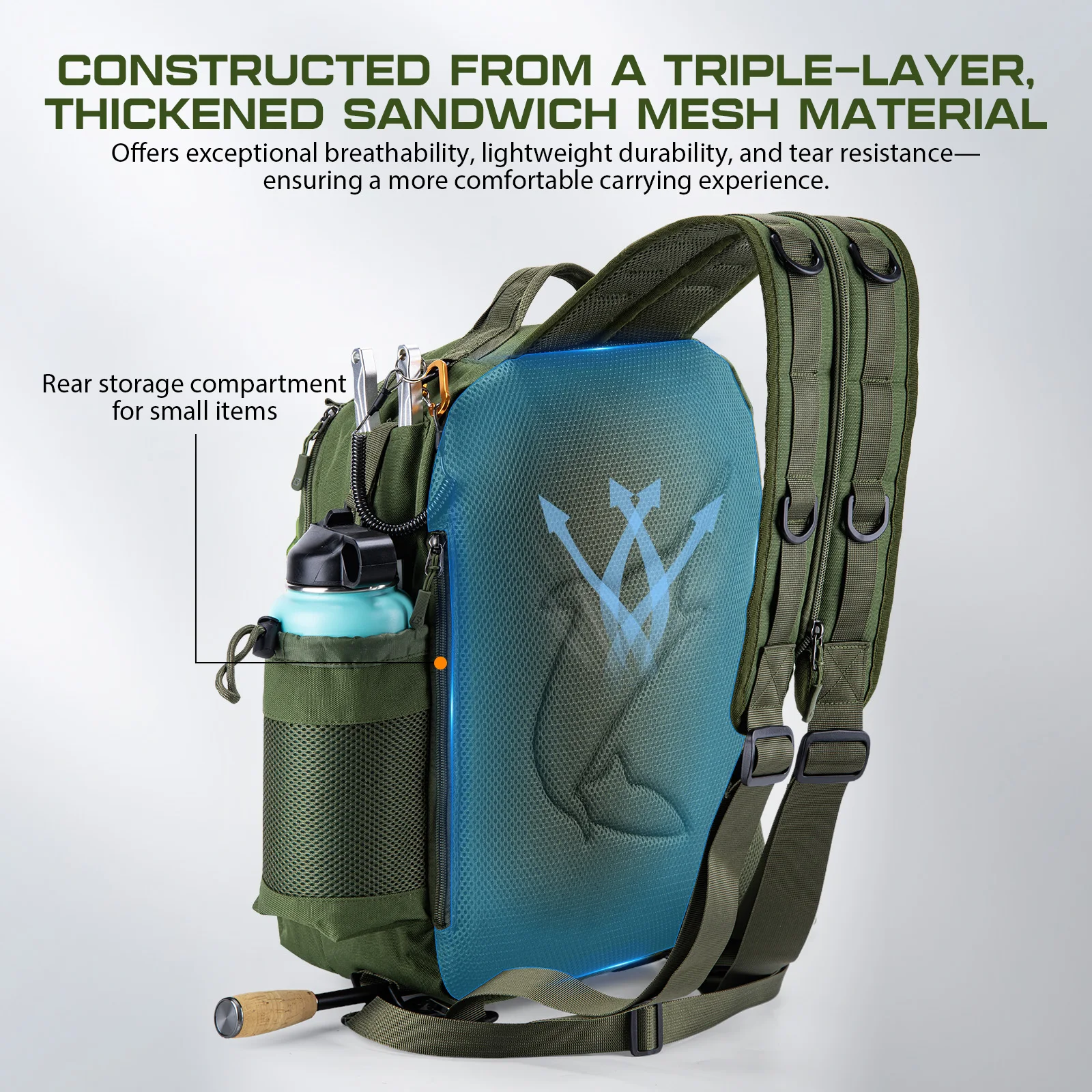 Goture Bolsa de pesca Oxford compartimentos múltiples impermeable - imagen 5