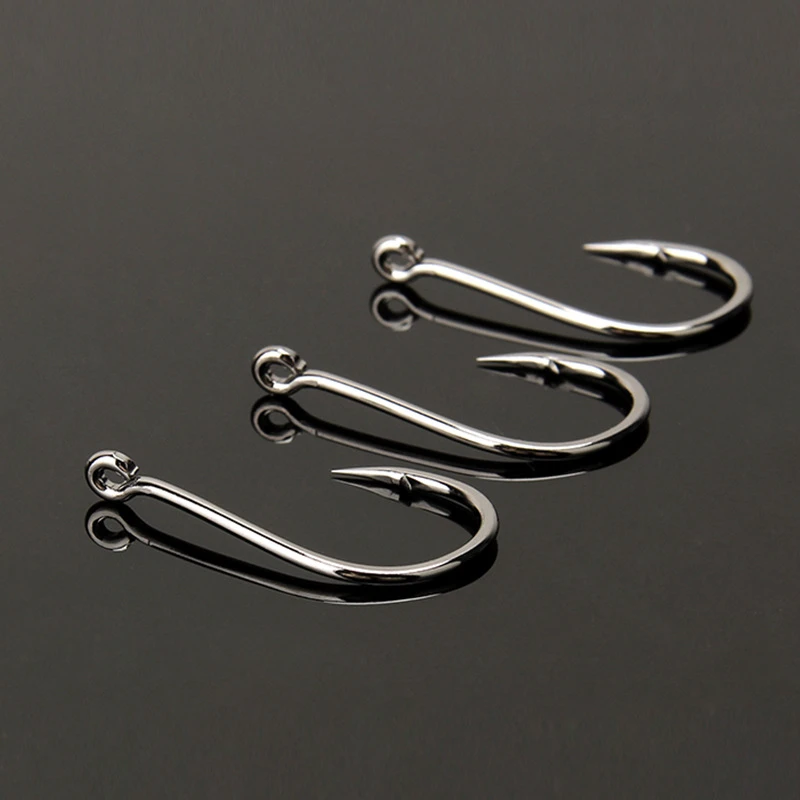 1000 Uds. Anzuelos de Pesca con púas, anzuelo de Pesca de carpa de un solo ojo, anzuelo de Pesca de mar de acero rico en carbono, accesorios de Pesca con mosca