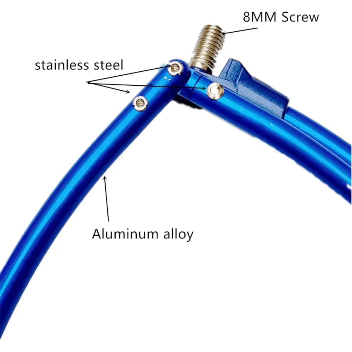 Red de aterrizaje de aleación de aluminio para reemplazar el marco de espesor, alambre triangular, accesorios de red de inmersión plegable, herramienta de pesca de diámetro 40cm-50cm - imagen 3