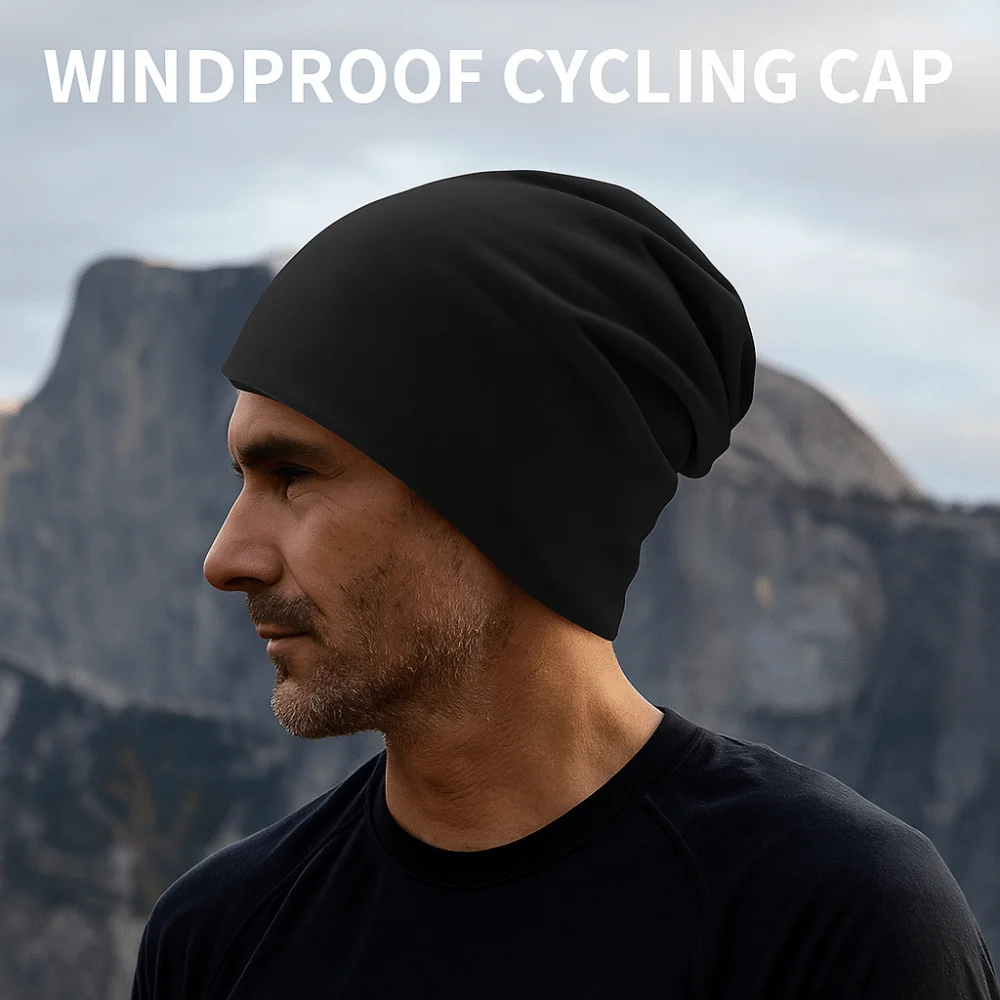 Gorros para correr y ciclismo de invierno de longitud ajustable, gorro deportivo elástico apilado para invierno, gorro cálido suave de Color sólido para correr al aire libre - imagen 4