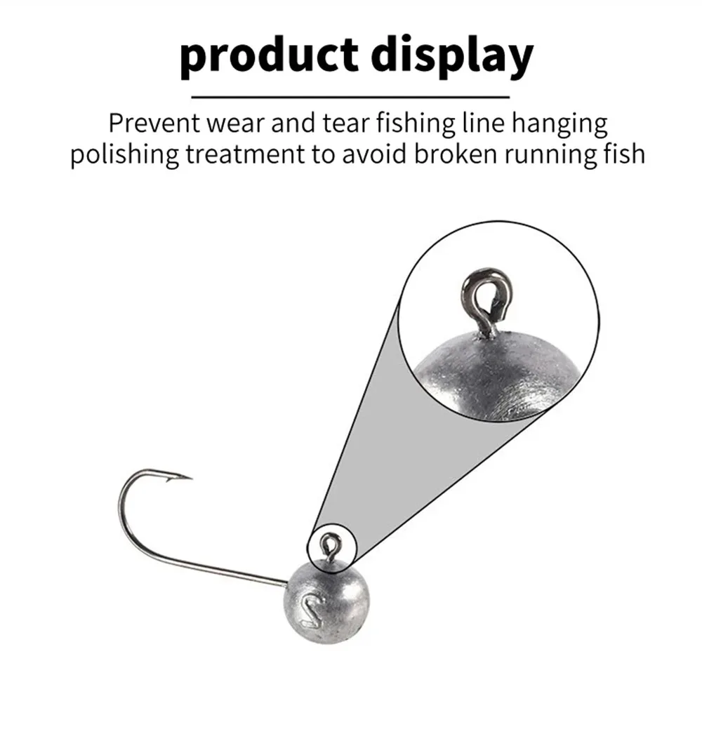 Jig Head para Cebo Artificial – Cabeza de Anzuelo de Pesca - imagen 2