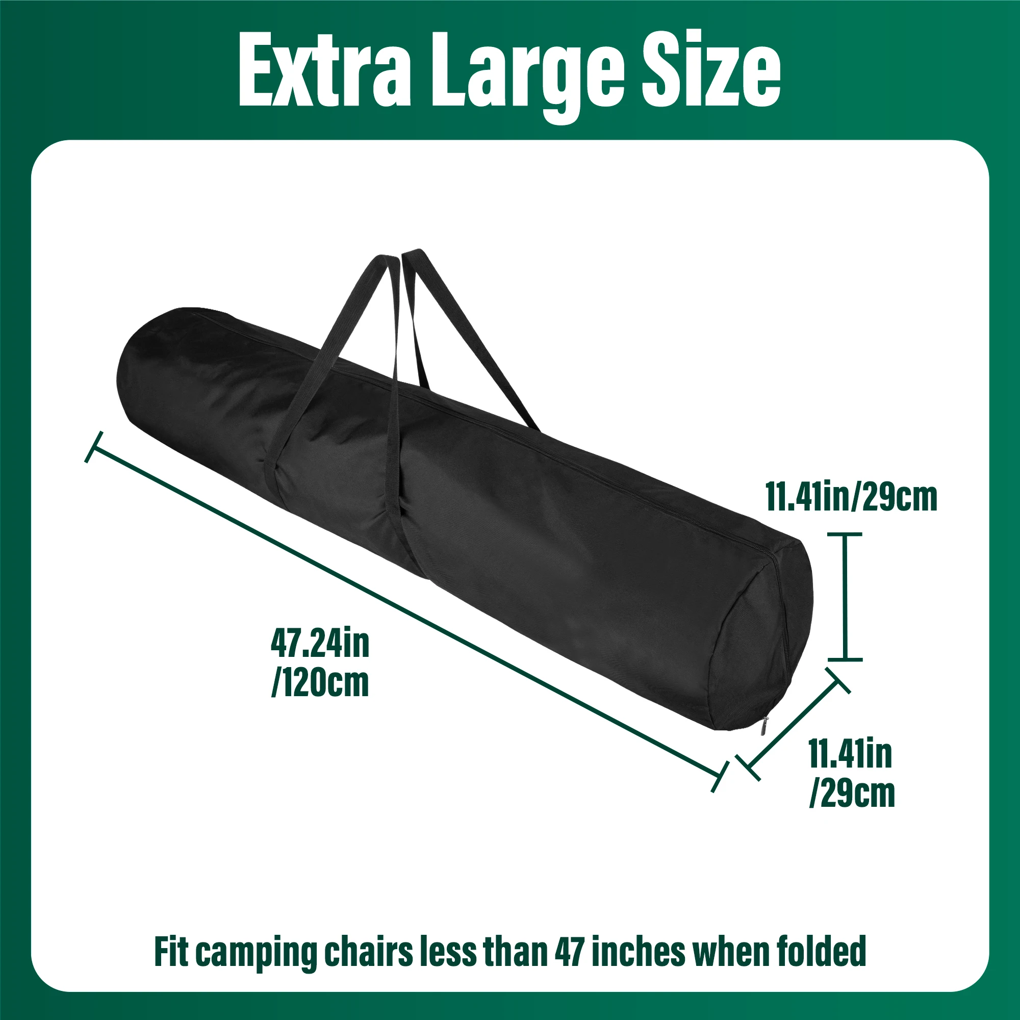 Bolsa de repuesto para silla de Camping plegable de 120cm, organizador de almacenamiento portátil con asa de transporte para tienda de campaña, pesca, acampada al aire libre y senderismo - imagen 2