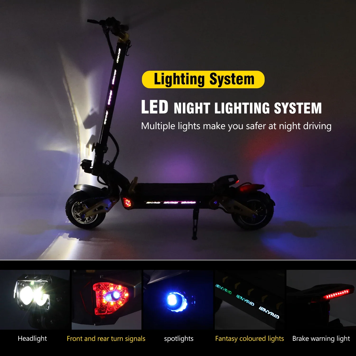 IENYRID IE-ES60 Patinete Eléctrico 2400W – 11", 60 km/h, Plegable - imagen 5