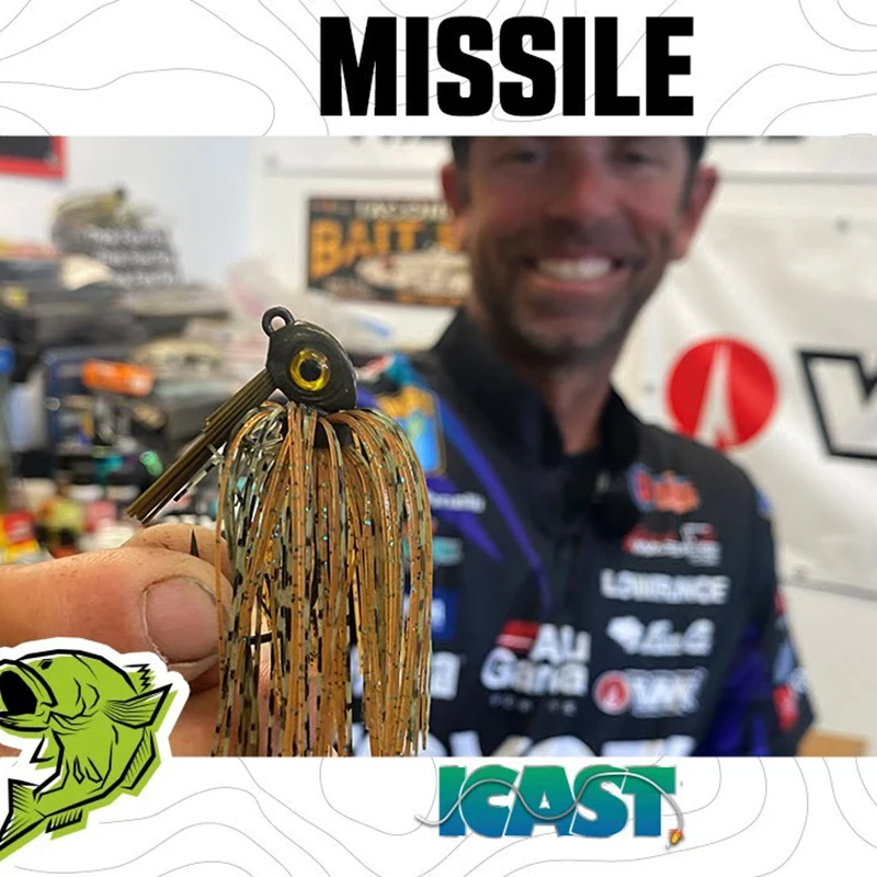American Missile Baits Nuevo Mini Plantilla de natación Señuelo Compact Jig Barded Guy IKE - imagen 2